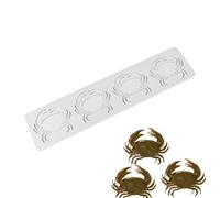 Fishbone Lace Sugarcraft Mold, Fondant Cake Decorating Tool, Funny Silicone Easy Release - Fish Bone Crab Shaped Fondants Mold Tools for Cake Fondant Molds Cookie Clay Decoration