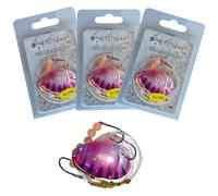 Fishbone Tackle Glow Walleye Spinner Rig Harness - Worm Crawler Harness Blades Walleye Fishing Live Bait Hooks Lures for Freshwater Trolling (Three 2-Packs (6 Total Lures), Purple Haze)