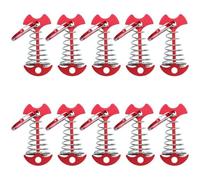Fishbone Tent Pegs 10pcs Deck Anchor Pegs, Windproof Aluminum Deck Tie Down Spring Fishbone Tent Anchors Tent Rope Tensioner