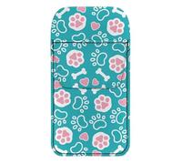 FishDing Paw Bone Print Pocket Protector Multipurpose PU Leather Pen Pouch Art Dog Cat Pattern Pocket Organizer for School Hospital Office Pen Holder Pouch