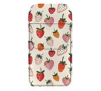 Fishding PU Leather Pocket Protector Art Strawberry Print Pen Pouch Art Fruit Pattern Pocket Organizer Multi-Purpose Pen Organizer for School Hospital Office Pencil Holder Pouch