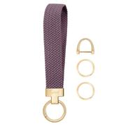 Fishent Stretchy Wristlet Keychain, Cute Key Chain, Woven Wrist Lanyard for Car Keys with 3 Keyrings and D-ring for Women Men
