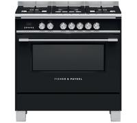 Fisher & Paykel OR90SCG4B1 Series 7 Classic 90cm Dual Fuel Range Cooker, Black 81697 A