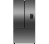 Fisher & Paykel RF540ANUB6 Series 7 American Fridge Freezer, Black Stainless Steel Plumbed, Water & Ice Dispenser, Freestanding E