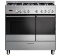 Fisher and Paykel OR90L7DBGFX1 Series 7 Contemporary Dual Fuel Range Cooker With Gas Hob Stainless Steel