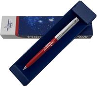 Fisher Apollo Cap-O-Matic - Chrome Cap Red Barrel (Space Pen Logo) - Gift Boxed