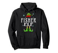 FISHER Elf Xmas Funny Men's Family Matching Christmas FISHER Pullover Hoodie