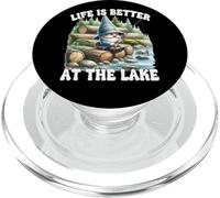 Fisher Gnome For Fishing Grandpa Life Is Better At The Lake PopSockets PopGrip for MagSafe