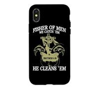 Fisher Of Men We Catch 'Em He Cleans 'Em Matthew 4 19 Case for iPhone X/XS