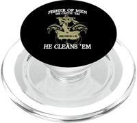 Fisher Of Men We Catch 'Em He Cleans 'Em Matthew 4 19 PopSockets PopGrip for MagSafe