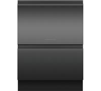 Fisher & Paykel Series 9 Double DishDrawer™ DD60D4HNB9 Wifi Connected Fully Integrated Full Size Dishwasher - Black Control Panel - E Rated, Black