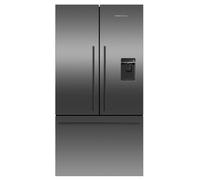 Fisher_Paykel RF540ADUB7 Fridge Freezer French Door 900mm Designer Handle, Black Steel - Ice & Water