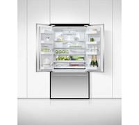 Fisher_Paykel RF540ADUX6 St-Steel Freestanding French Door Refrigerator Freezer, 90Cm, 569L, Ice & W