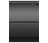 Fisher & Paykel Series 7 DD60D2HNB9 Black Steel Built-In Double DishDrawer™