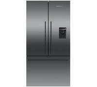 Fisher & Paykel Series 7 RF540ADUB7 Black Steel Freestanding French Door Fridge-Freezer - Plumbed-In Ice & Water