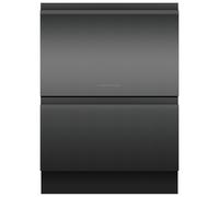 Fisher & Paykel Series 9 DD60D4HNB9 Black Steel Built-In Double DishDrawer™ - Recessed Handle