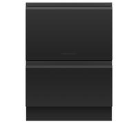 Fisher & Paykel Series 9 DD60D4HZB9 Black Glass Built-In Double DishDrawer™ - Recessed Handle