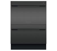 Fisher & Paykel Series 9 DD60DDFHB9 Black Steel Built-In Double DishDrawer™