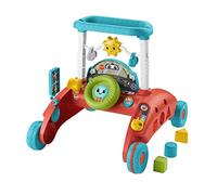 Fisher-Price 2-Sided Steady Speed Baby Walker Push Along | First Steps Baby Walk Along Toys with Lights and Songs | Car-Themed Baby Push Along Walker | Walkers for Babies, (UK English Version) HJP47
