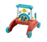 Fisher-Price 2-Sided Steady Speed Walker - German Edition, interactive car-themed baby walking toy with activities and learning songs, HJP50