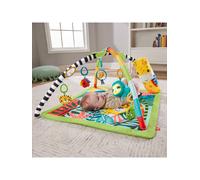 Fisher-Price 3-in-1 Rainforest Sensory Gym Tummy Wedge with 6 Baby Toys Newborn to Toddler