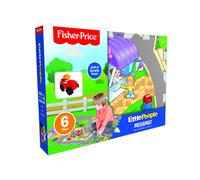 Fisher-Price 6 Pc Mega Floor Mat with Vehicle Playmat with Vehicle