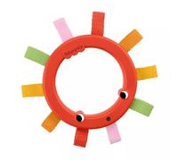Fisher-Price Animal Ring Teether Toy for Babies | Easy-Grip Sensory Teething Ring with Textured Tabs | Baby Teether from 3 Months+