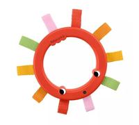 Fisher-Price Animal Ring Teether Toy for Babies | Easy-Grip Sensory Teething Ring with Textured Tabs | Baby Teether from 3 Months+