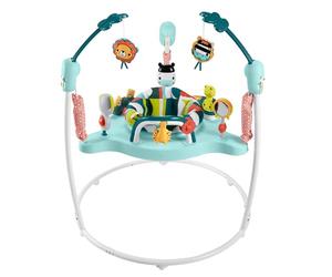 Fisher-Price Baby Bouncer Colorful Corners Jumperoo Activity Center with Music Lights Sounds & Developmental Toys, HNX59