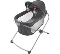 FISHER-PRICE BABY Crib Soothing View Projection Bassinet Portable Cradle with Lights Music Vibrations & Slim Fold, Pencil Strokes