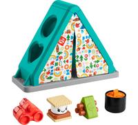 Fisher-Price Baby Developmental Toy SMore Shapes Camping Tent Block Sorting Activity for Infants Ages 6+ Months