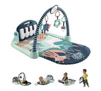Fisher-Price Baby Playmat Kick & Play Piano Gym with Musical and Sensory Toys for Newborn to Toddler, Navy Fawn, HKX37