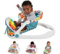Fisher-Price Baby Portable Chair Deluxe Kick & Play Sit-Me-Up Floor Seat with Piano Learning Toy & Snack Tray for Infants to Toddlers