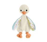 Fisher-Price Baby Sensory Toy Snuggle Up Goose Plush Toy with Jingles for Newborns, Machine Washable, HRB16