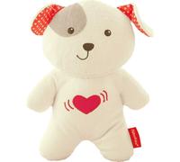 Fisher-Price Baby Toy Calming Vibrations Cuddle Soother Musical Plush Dog Sound Machine for Developmental Play Newborns Ages 0+ Months