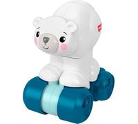Fisher-Price Baby Toy Crawl-After Polar Bear, Animal-Themed Activity Vehicle with Sensory Details for Infants Ages 9+ Months, JDL63