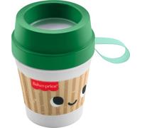 Fisher-Price Baby Toy Mini Me Moments Coffee Cup Teether Newborn Rattle with BPA-Free Lid for Sensory Play Infants Ages 3+ Months