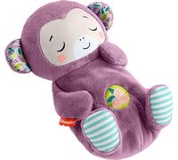 Fisher-Price Baby Toy Soothe ‘n Snuggle Purple Monkey Plush Portable Sound Machine with Breathing Motion & Lights for Newborns Ages 0+ Months, JLH41