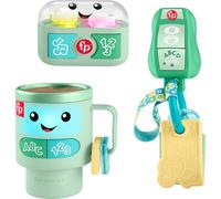 Fisher-Price Baby Toys Laugh & Learn Ready to Go Gift Set 3 Electronic Learning Activities for Toddler Pretend Play Kids Ages 6+ Months (Amazon Exclu