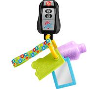 Fisher-Price Baby Travel Toy Laugh & Learn Play & Go Activity Keys with Learning Music Teether & Mirror for Infants Ages 6+ Months