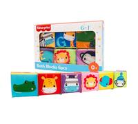 Fisher-Price Bath Blocks 6pcs - Floating Soft Baby Bath Toys, Stackable Water Play Blocks for Sensory Fun & Early Learning for Babies 0 Months+