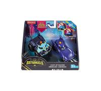 Fisher-Price DC Batwheels Light-Up 1:55 Scale Toy Cars 2-Pack, Bam The Batmobile and Buff, Preschool Pretend Play Ages 3+ Years