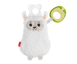 Fisher-Price Clipimals Universal Pacifier Holder, Plush Llama Pacifier Holder for Baby