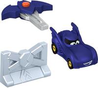Fisher-Price Toy Car Bam the Batmobile 1:55 Scale Launching Vehicle & Crash Accessory Ages 3+