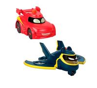 Fisher-Price DC Batwheels Light-Up 1:55 Scale Toy Cars 2-Pack, Redbird and Batwing, Preschool Pretend Play Ages 3+ Years, HML26