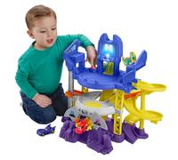 Fisher-Price DC Batwheels Toy Car Race Track Playset, Launch & Race Batcave with Lights & Sounds, Bam the Batmobile & Redbird Vehicles, Ages 3+ Years, HNB11