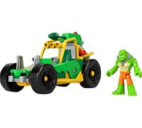 Fisher-Price DC Super Friends Killer Croc Figure and Toy Car Buggy with Projectile Launcher for Preschool Pretend Play, HML05