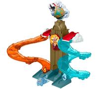 Fisher-Price DC Super Pets HGL15 - DC League of Super-Pets Daily Planet Rescue Vehicle Race Track Play Set with Vehicle Trigger and 2 Ramps, Toy for Children from 3 Years