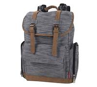 Fisher Price Drawstring Backpack Baby Bag with Insulated Bottle Pocket, Stroller Clips, and Wipe Storage Pocket (Gray (Cairn))