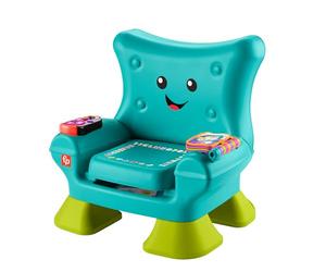 Fisher-Price Educational Fun Educational Toy for Toddlers, Educational Fun Chair, Turquoise, English, Italian, Portuguese, Spanish, HYR96